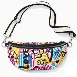 Brighton Graffiti Love Cross Body Belt Bag